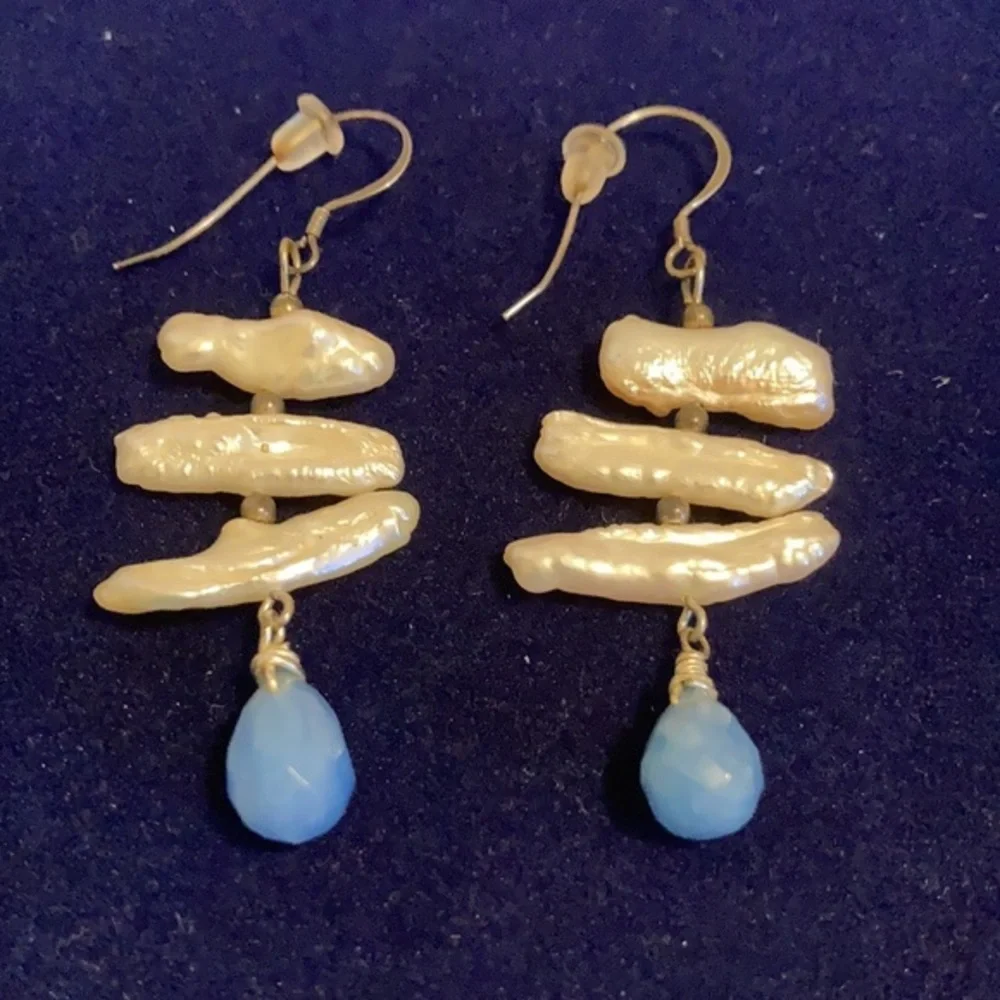 Pearl “bone” earrings